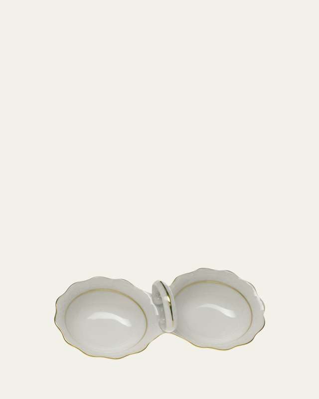 Golden Edge Twin Salt Dish